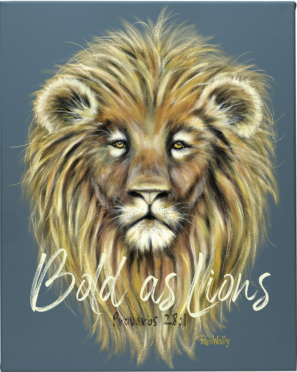 Bold as Lions | Color on Blue Canvas