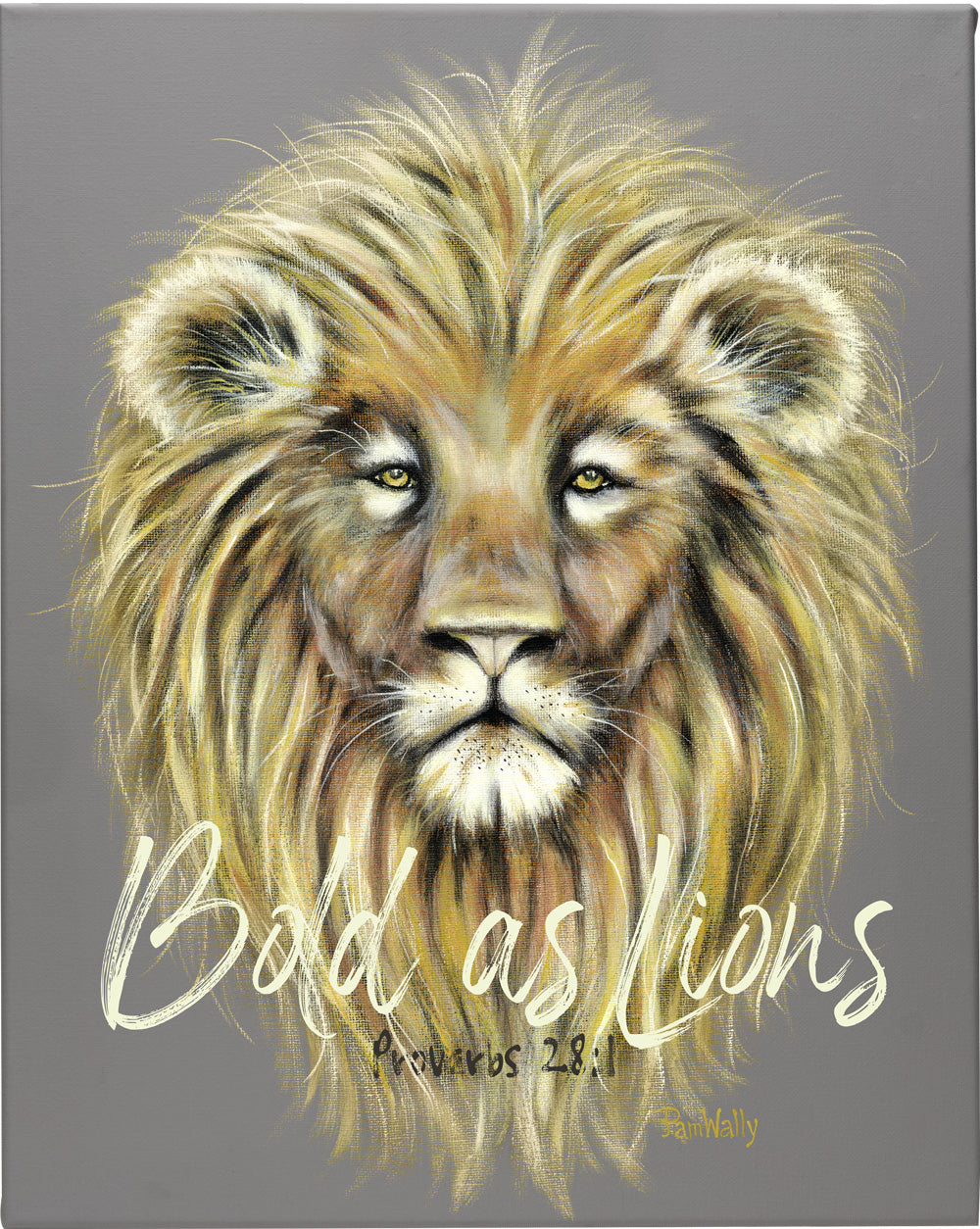 Bold as Lions | Color on Gray Canvas